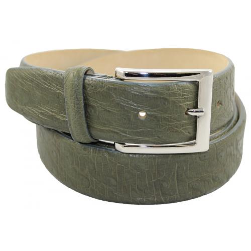 Fennix Italy 301 Olive All-Over Genuine Ostrich Belt
